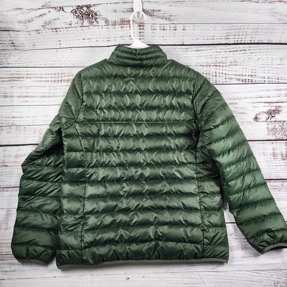 Patagonia Down Snap-T Pullover Jacket Large Regular Olive Green 27256 Insulated - Picture 3 of 10